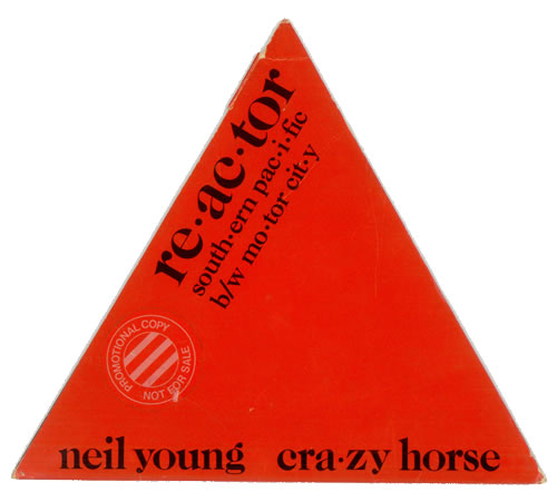 Neil Young Southern Pacific - Red Vinyl Triangular Shape US Promo